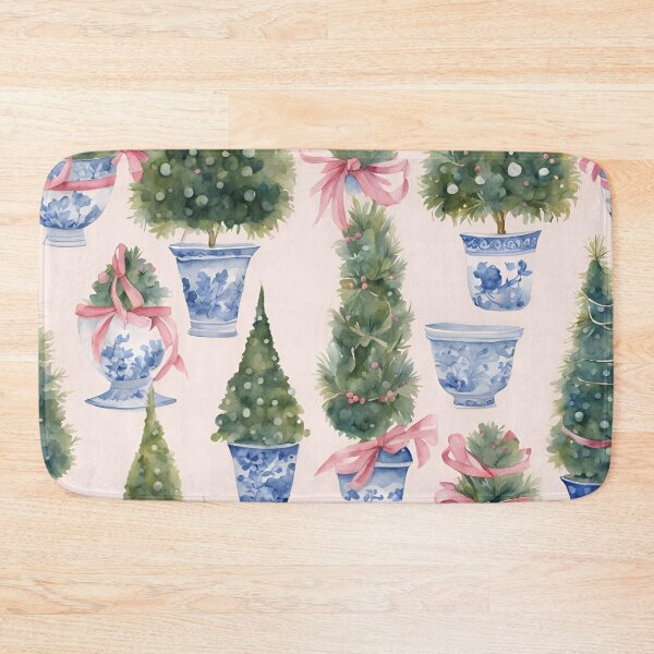 Item preview, Coquette Pink Chinoiserie Christmas Topiary Garden designed and sold by TheChinoiserie.