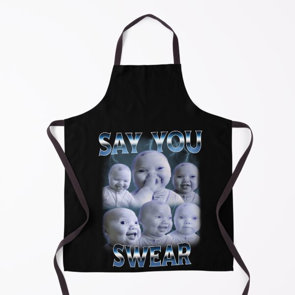 Item preview, Say You Swear Ai Niche Baby Holding Back Laugh Genz Meme designed and sold by elderberry.