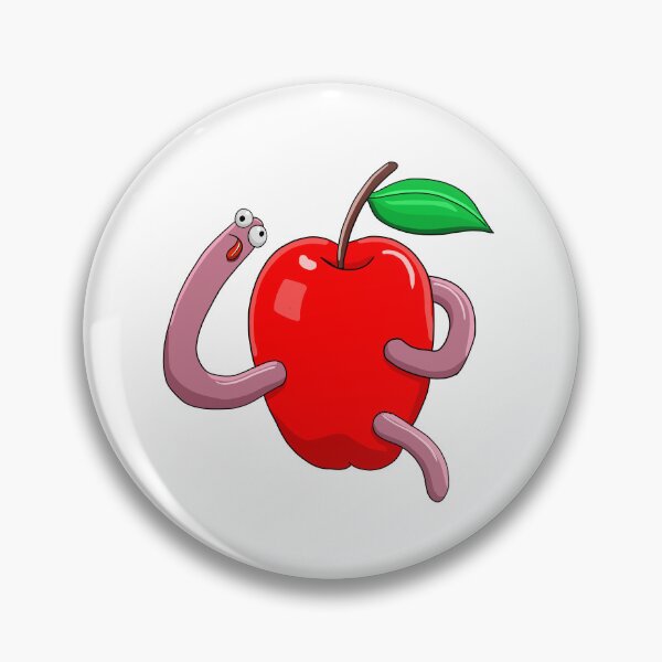Item preview, Cute Worm Hugging Apple designed and sold by mikemike33.