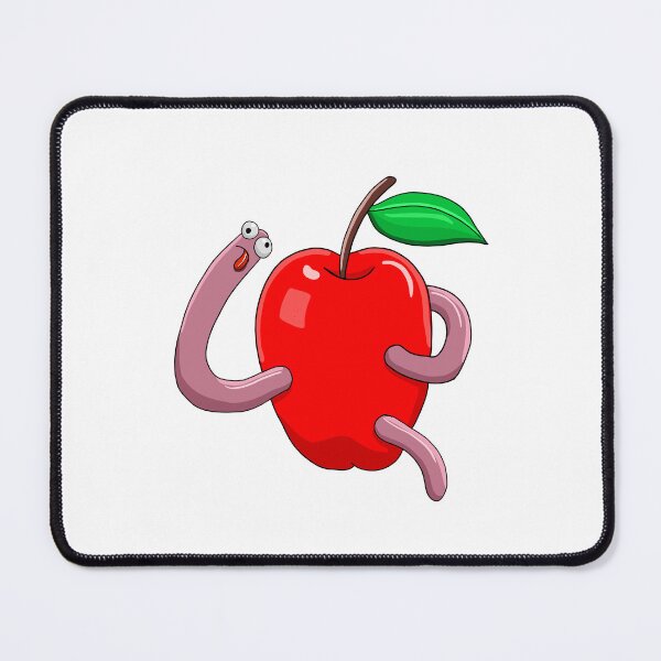 Item preview, Cute Worm Hugging Apple designed and sold by mikemike33.