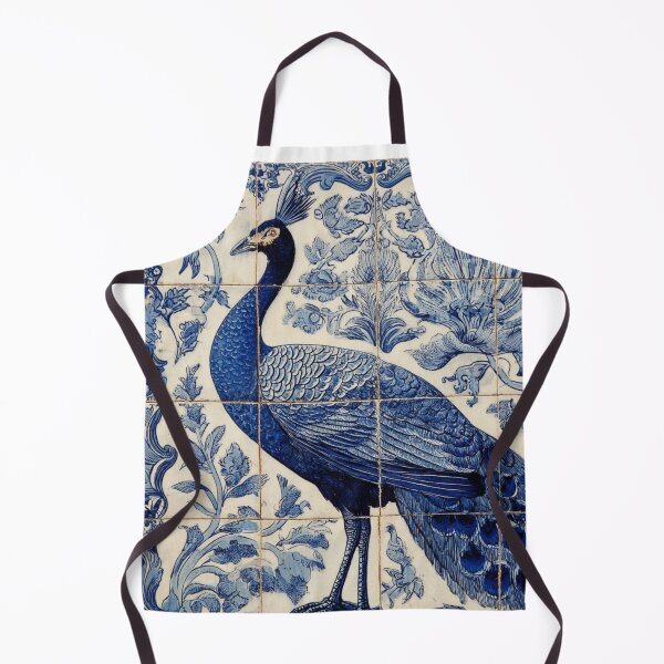 Item preview, Blue Peacock in Portugal Azulejos/ Tiles designed and sold by regiaart.