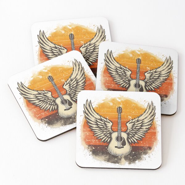 Item preview, Angel-Wing Acoustic Guitar – Musical Instrument Art for Music Lovers designed and sold by MED-AFDS.