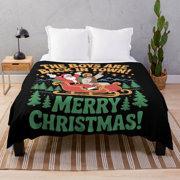 Item preview, The Boys Are Back in Town Merry Xmas Women Men Kid designed and sold by Clairenity Studio.