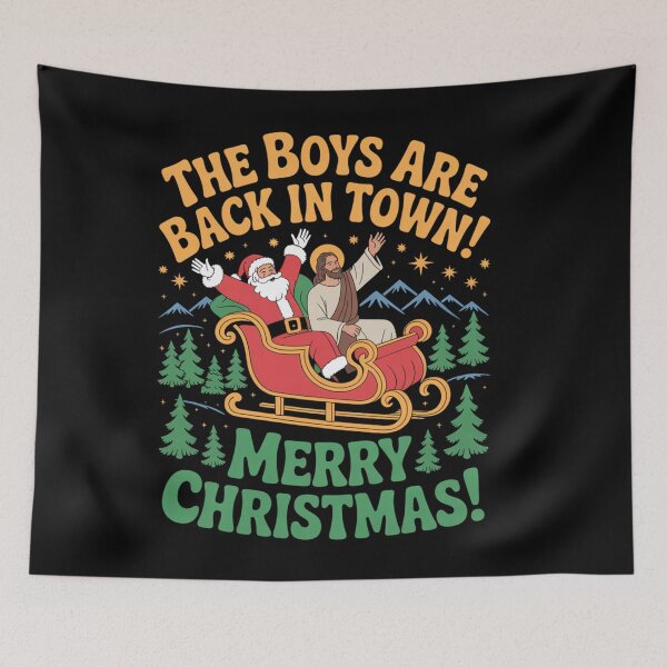 Item preview, The Boys Are Back in Town Merry Xmas Women Men Kid designed and sold by Clairenity Studio.