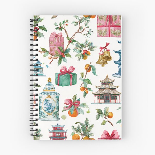 Item preview, Pagoda & Citrus Chinoiserie Christmas Garden designed and sold by TheChinoiserie.