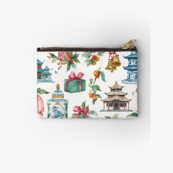 Item preview, Pagoda & Citrus Chinoiserie Christmas Garden designed and sold by TheChinoiserie.