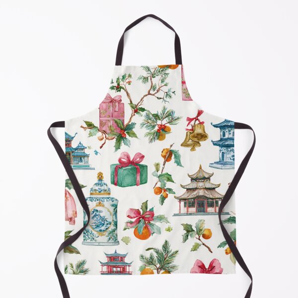 Item preview, Pagoda & Citrus Chinoiserie Christmas Garden designed and sold by TheChinoiserie.