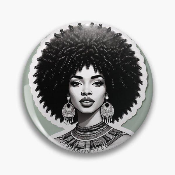 Item preview, Pegatina Afro de la Reina Melanina: Moda étnica africana, arte femenino poderoso designed and sold by napturallyval.