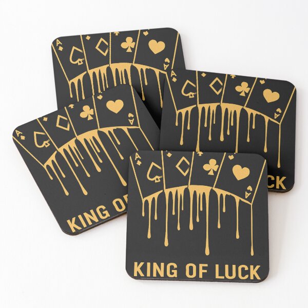 Item preview, King of Luck – Dripping Aces Minimalist Gold Poker Card Design designed and sold by johnExpress02.