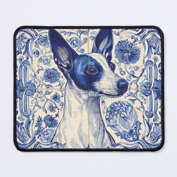 Item preview, Curious Blue Dog in Azulejos of Portugal/ Tiles designed and sold by regiaart.