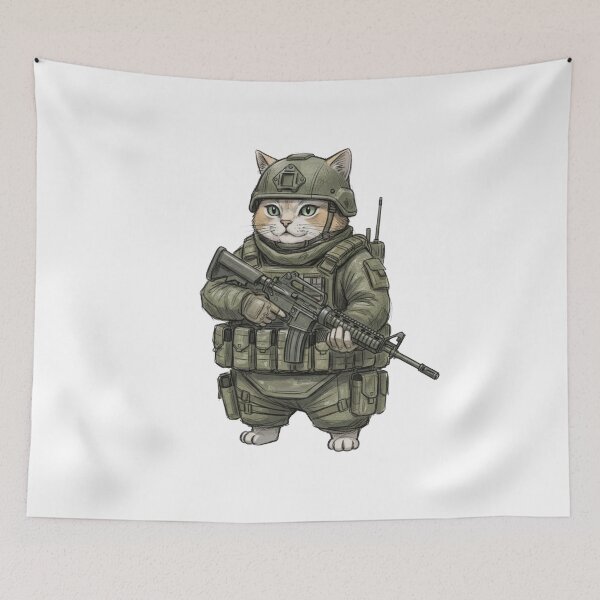 Item preview, Tactical Cat designed and sold by RAWLIFEGRAPHIC.