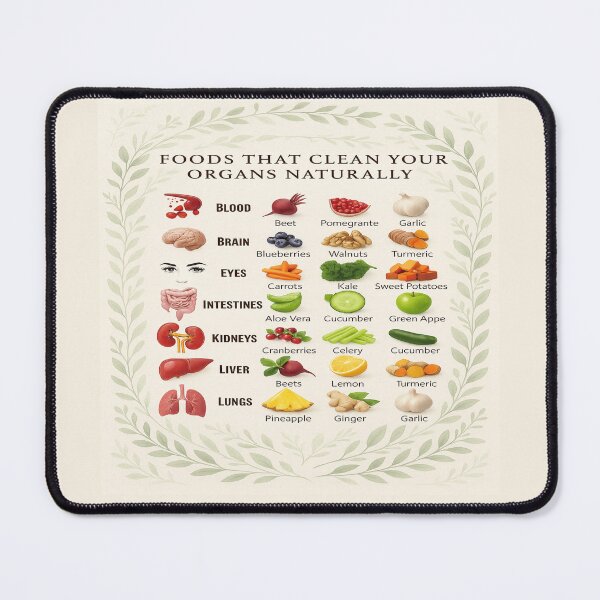 Item preview, Foods That Clean Your Organs Naturally Wellness designed and sold by POD DYNASTY | Original Print On Demand T-Shirt Graphics.