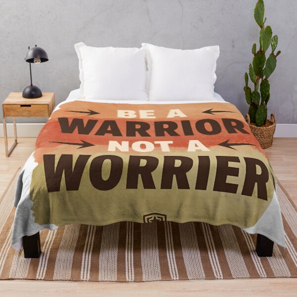 Item preview, Be a Warrior Not a Worrier, Motivational Quote Sticker, Inspirational Art designed and sold by Moodune.