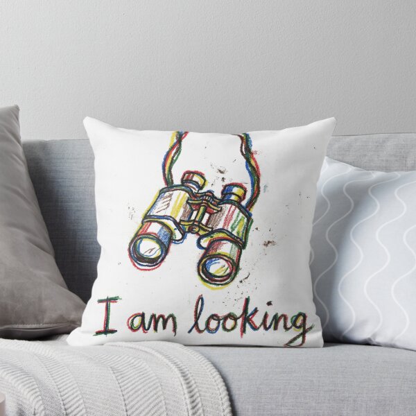 Item preview, I Am Looking - Naive Art Crayon Binoculars designed and sold by SavinMercantile.