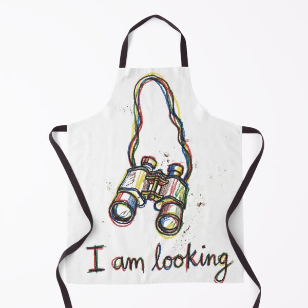Item preview, I Am Looking - Naive Art Crayon Binoculars designed and sold by SavinMercantile.