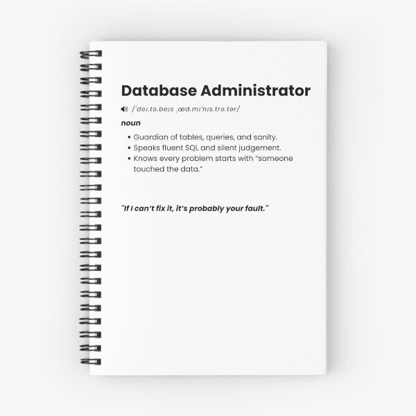 Aperçu de l'œuvre Définition d'administrateur de base de données | Cadeau humoristique pour les professionnels SQL et des données créée et vendue par Yuli Club.