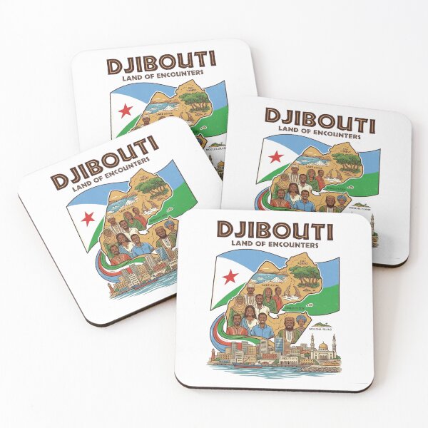 Item preview, Djibouti city - Flag designed and sold by DjibProp.