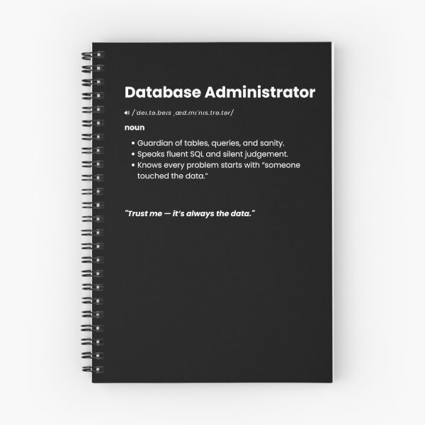 Aperçu de l'œuvre Définition d'administrateur de base de données | Cadeau humoristique pour les professionnels SQL et des données créée et vendue par Yuli Club.