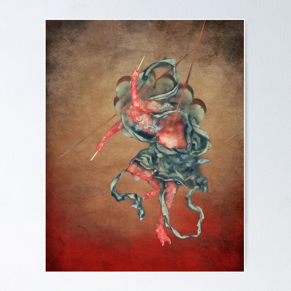 Item preview, Raijin Thunder God – Japanese Mythology Storm Art designed and sold by Vintage by Kaya.