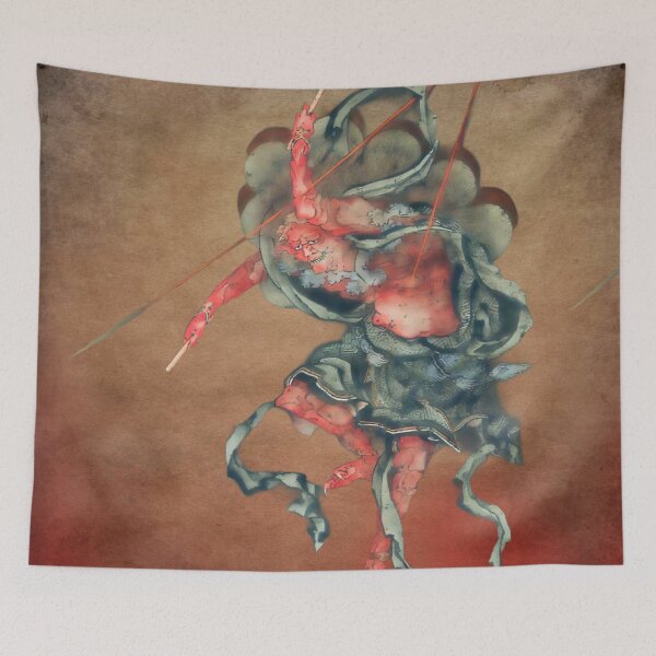 Item preview, Raijin Thunder God – Japanese Mythology Storm Art designed and sold by Vintage by Kaya.