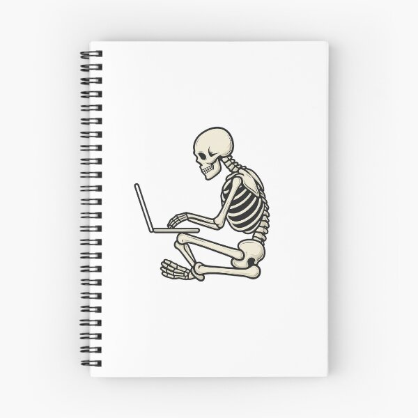 Item preview, Skeleton on Laptop – Digital Grind Never Dies designed and sold by luckyyouth.
