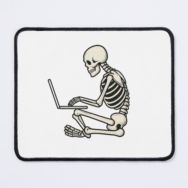 Item preview, Skeleton on Laptop – Digital Grind Never Dies designed and sold by luckyyouth.