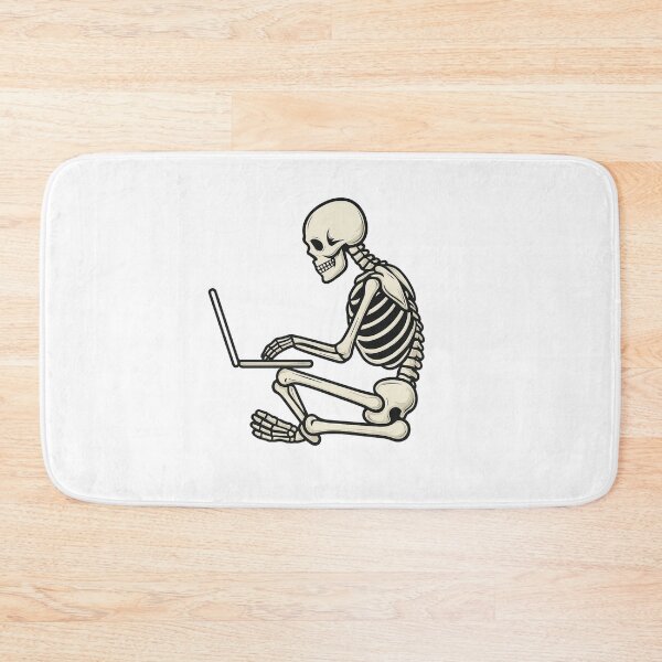Item preview, Skeleton on Laptop – Digital Grind Never Dies designed and sold by luckyyouth.