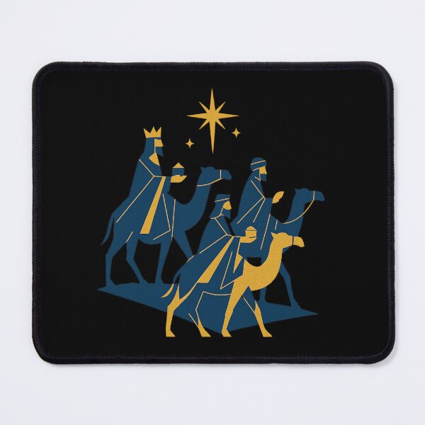 Item preview, Three Kings in Blue & Gold - Holy Night Painterly Scene designed and sold by I AM BRO.