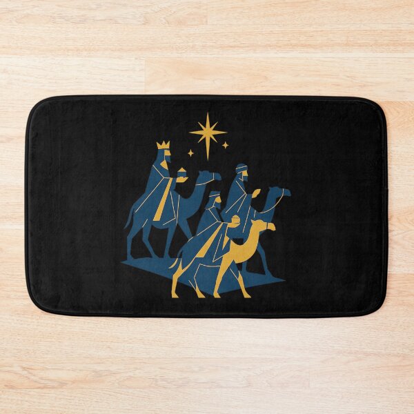 Item preview, Three Kings in Blue & Gold - Holy Night Painterly Scene designed and sold by I AM BRO.