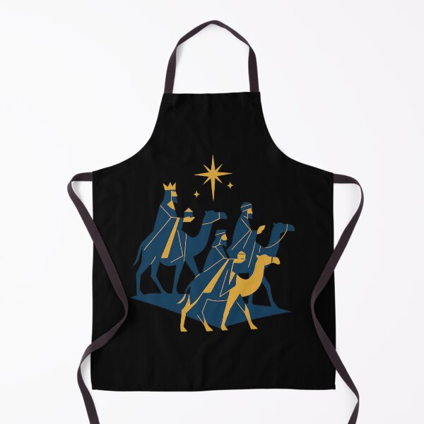 Item preview, Three Kings in Blue & Gold - Holy Night Painterly Scene designed and sold by I AM BRO.