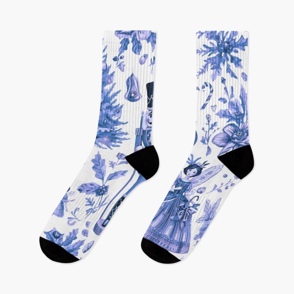 Item preview, Enchanted Nutcracker Christmas in Blue & White designed and sold by TheChinoiserie.