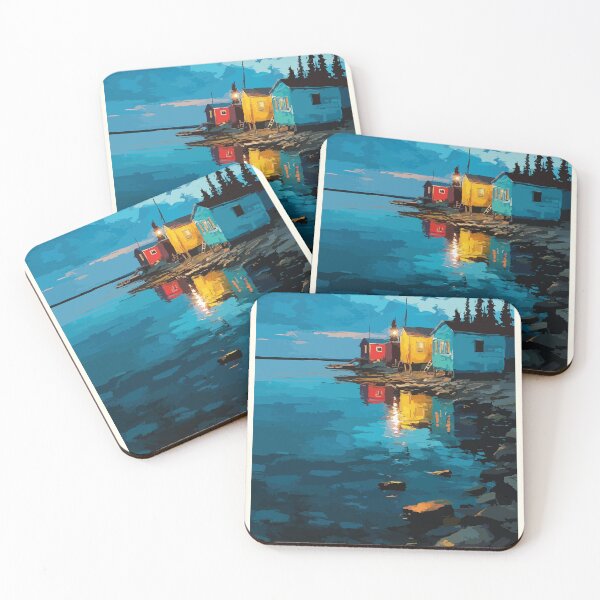 Item preview, Great Bear Lake Northwest Territories Retro Northern Shore Art designed and sold by TuncGK.