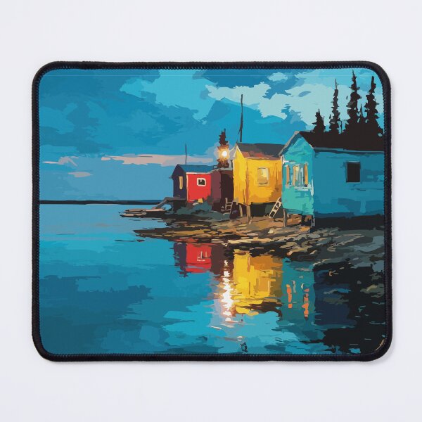 Item preview, Great Bear Lake Northwest Territories Retro Northern Shore Art designed and sold by TuncGK.