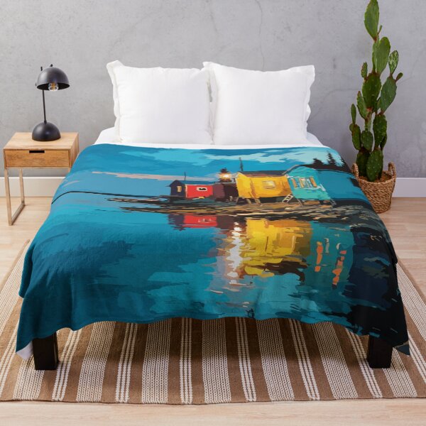 Item preview, Great Bear Lake Northwest Territories Retro Northern Shore Art designed and sold by TuncGK.