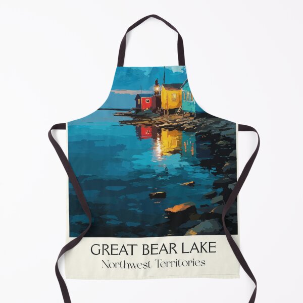 Item preview, Great Bear Lake Northwest Territories Retro Northern Shore Art designed and sold by TuncGK.