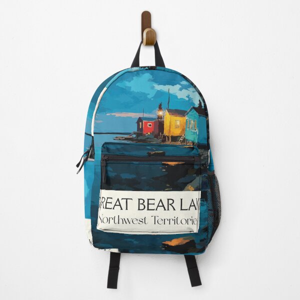 Item preview, Great Bear Lake Northwest Territories Retro Northern Shore Art designed and sold by TuncGK.