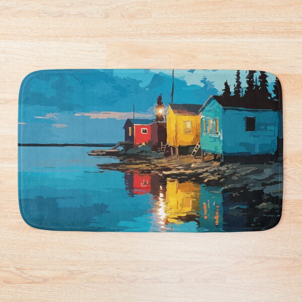 Item preview, Great Bear Lake Northwest Territories Retro Northern Shore Art designed and sold by TuncGK.