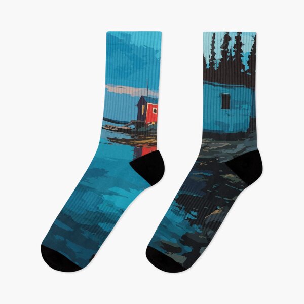 Item preview, Great Bear Lake Northwest Territories Retro Northern Shore Art designed and sold by TuncGK.