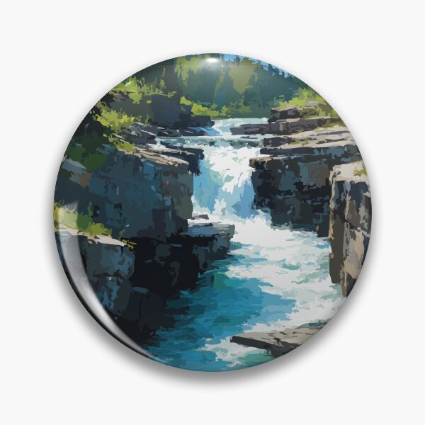 Item preview, Kakisa Falls Northwest Territories Waterfall Canyon Art designed and sold by TuncGK.