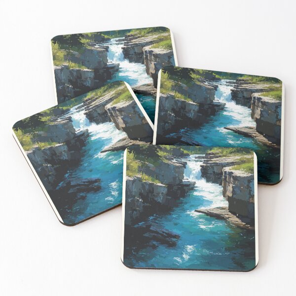 Item preview, Kakisa Falls Northwest Territories Waterfall Canyon Art designed and sold by TuncGK.