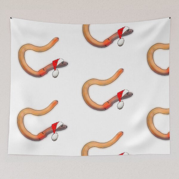 Item preview, Cute Worm in a santa Hat – animalzinhats  designed and sold by Ashley’sAnimalz.