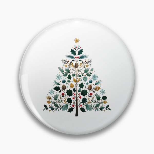 Artikelvorschau, Vergoldeter Weihnachtsbaum mit Winterflora entworfen und verkauft von MendaciousMina.