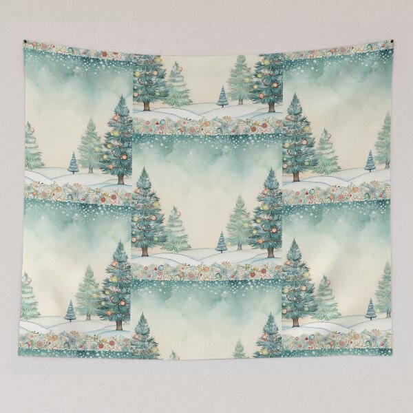 Item preview, Pastel clearing with Christmas trees designed and sold by MendaciousMina.