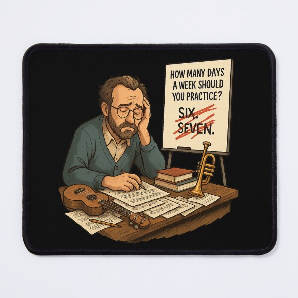 Item preview, Overwhelmed Music Teacher Practice Humor designed and sold by I AM BRO.