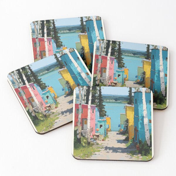 Item preview, Behchokǫ̀ Northwest Territories Colorful Northern Town Art designed and sold by TuncGK.