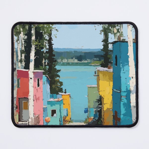 Item preview, Behchokǫ̀ Northwest Territories Colorful Northern Town Art designed and sold by TuncGK.