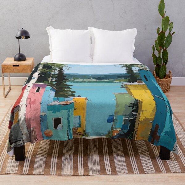 Item preview, Behchokǫ̀ Northwest Territories Colorful Northern Town Art designed and sold by TuncGK.