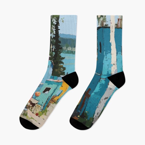 Item preview, Behchokǫ̀ Northwest Territories Colorful Northern Town Art designed and sold by TuncGK.