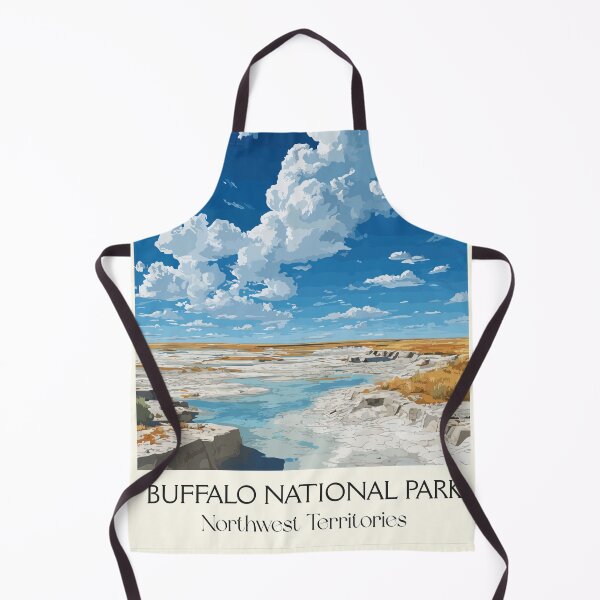 Item preview, Buffalo National Park Northwest Territories Vintage Prairie Art designed and sold by TuncGK.