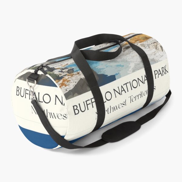 Item preview, Buffalo National Park Northwest Territories Vintage Prairie Art designed and sold by TuncGK.